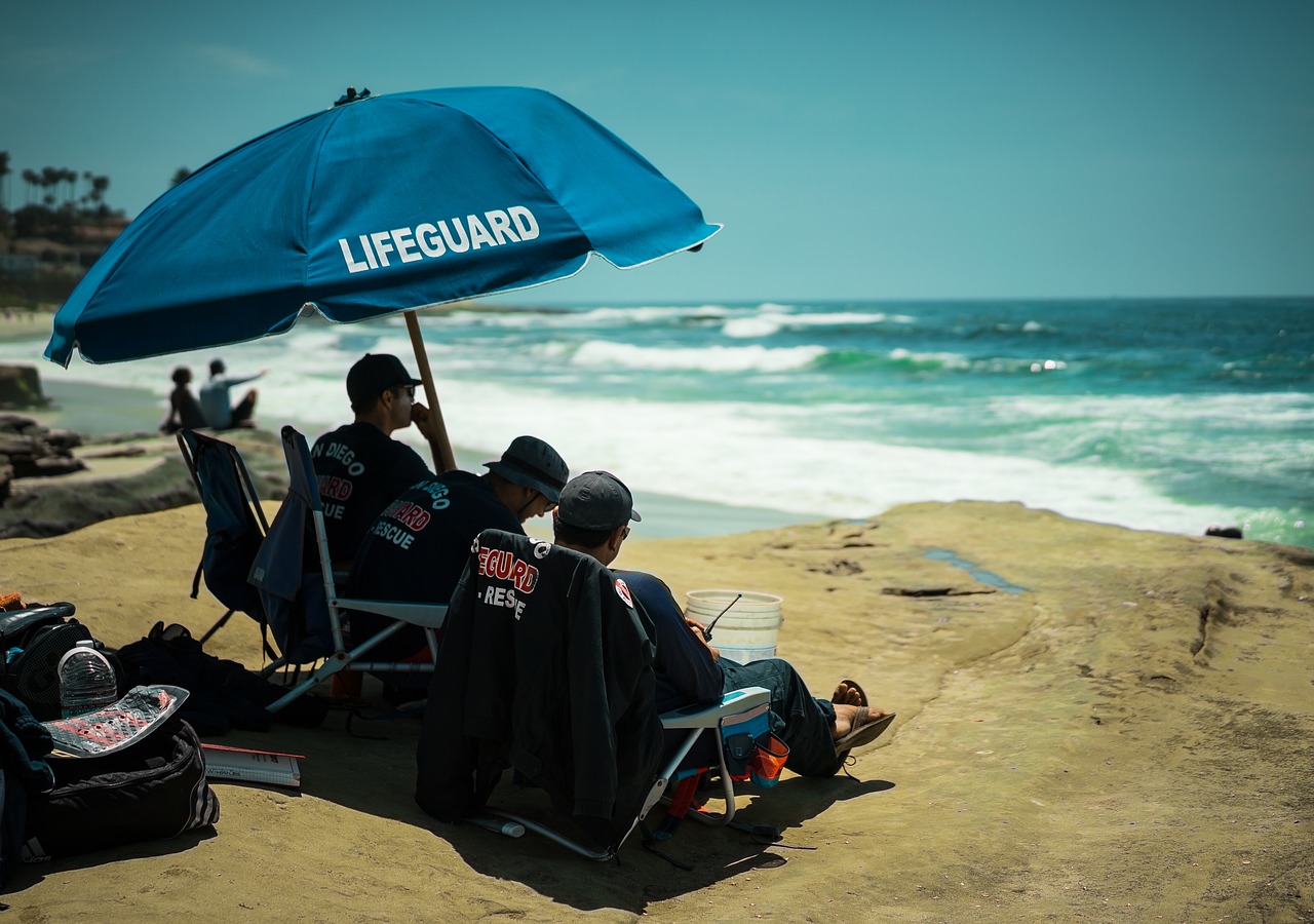lifeguard beach san diego free photo