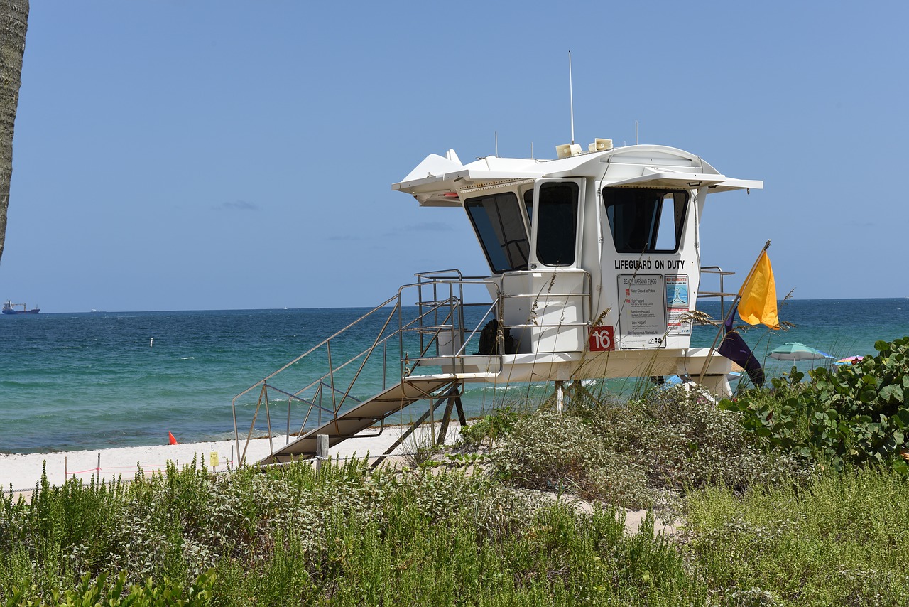 lifeguard beach sand free photo