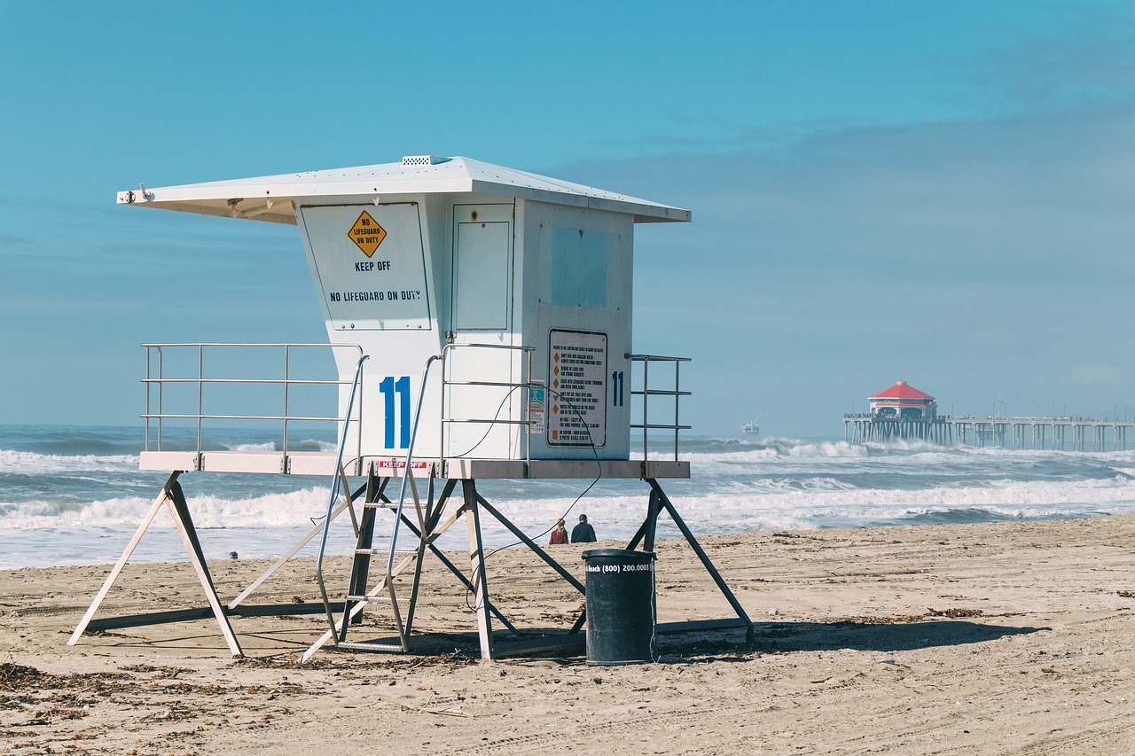 lifeguard beach coast free photo