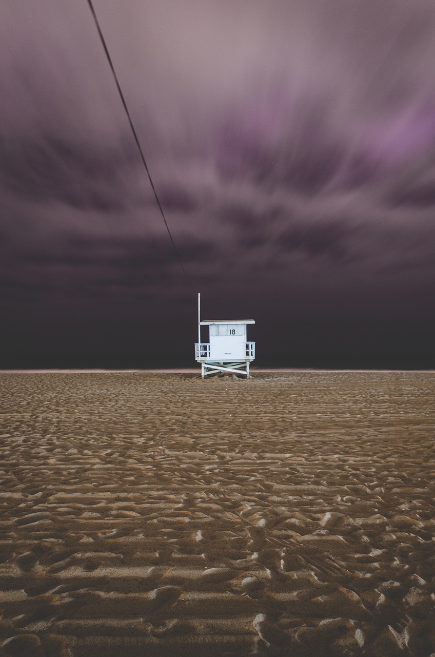 lifeguard tower sand free photo