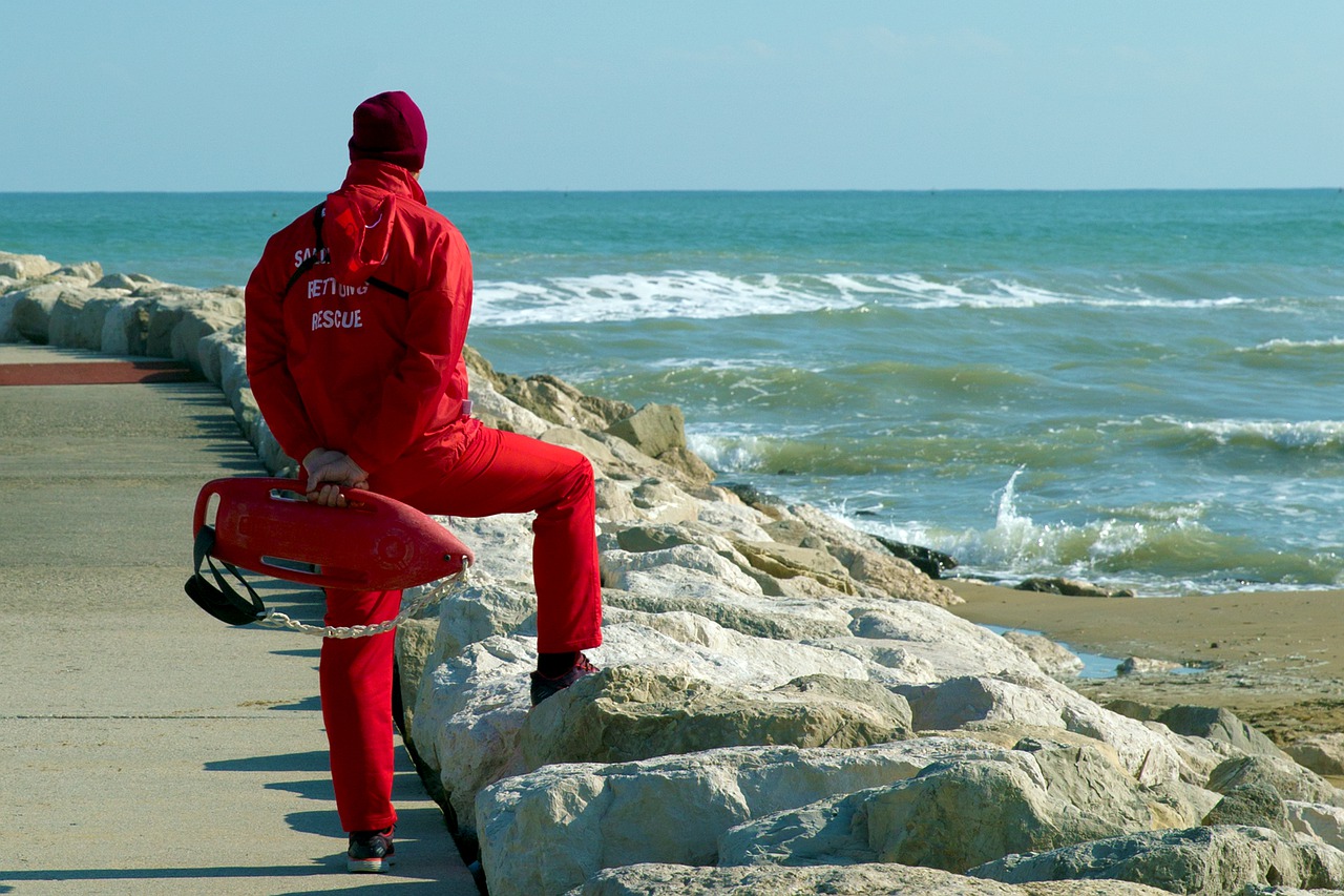 lifeguard on duty  baywatch  help free photo