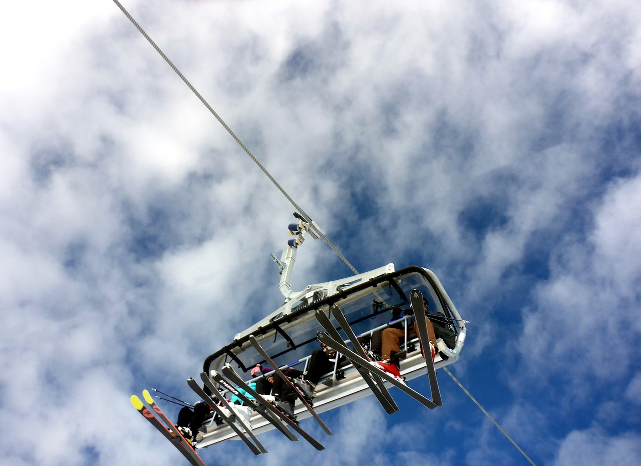lift skiing chairlift free photo