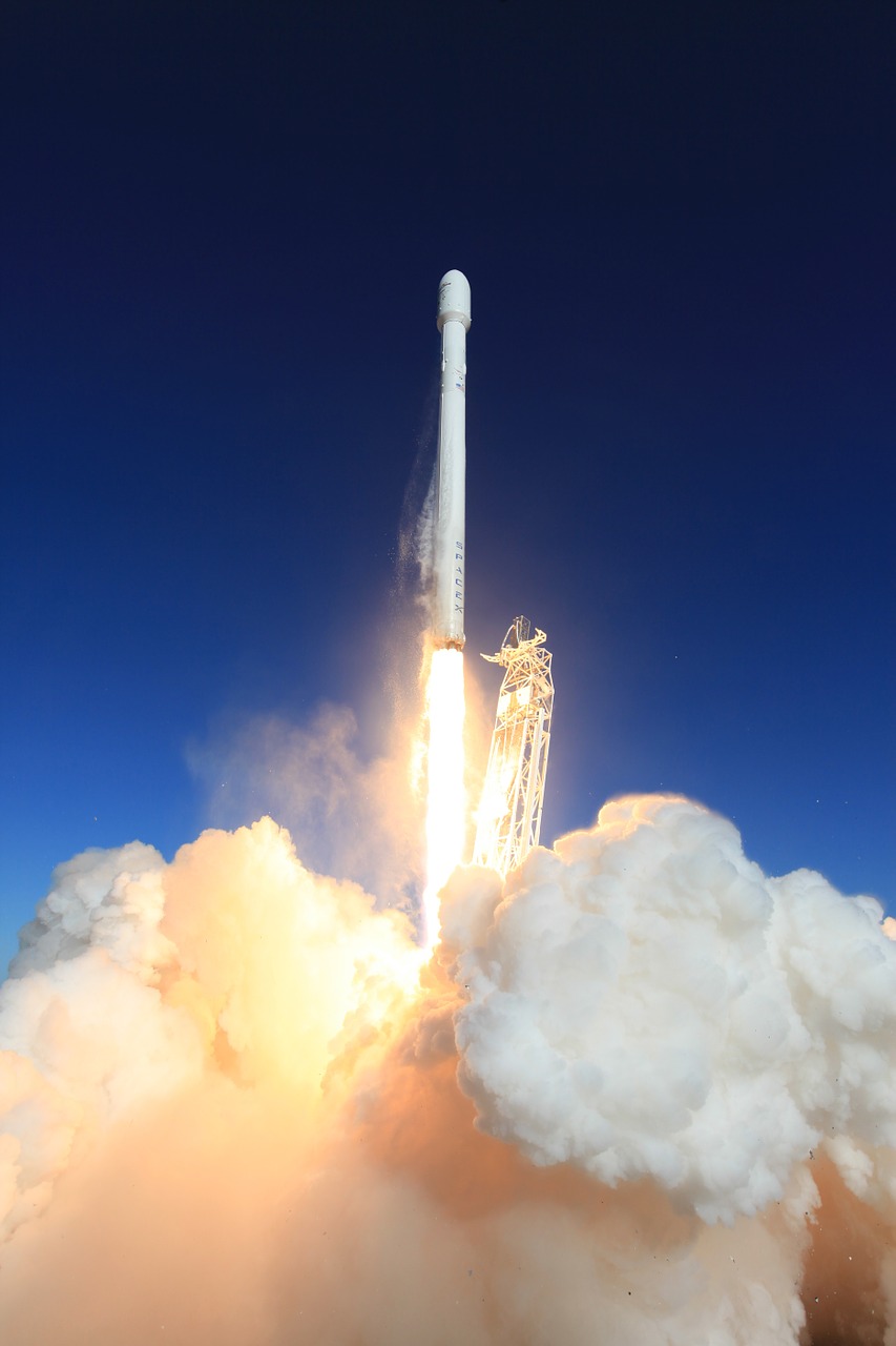 lift-off rocket launch spacex free photo