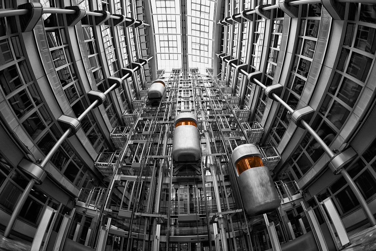 lifts architecture ludwig erhard haus free photo
