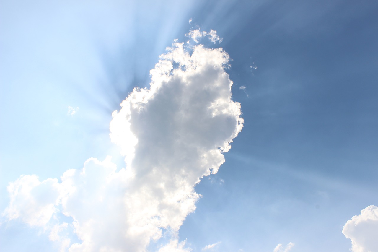 light sky cloud free photo