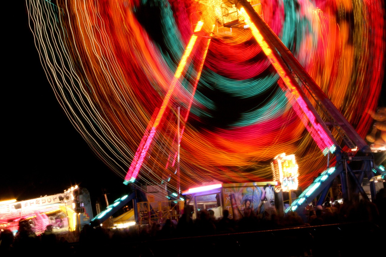 light fun fair amusement free photo