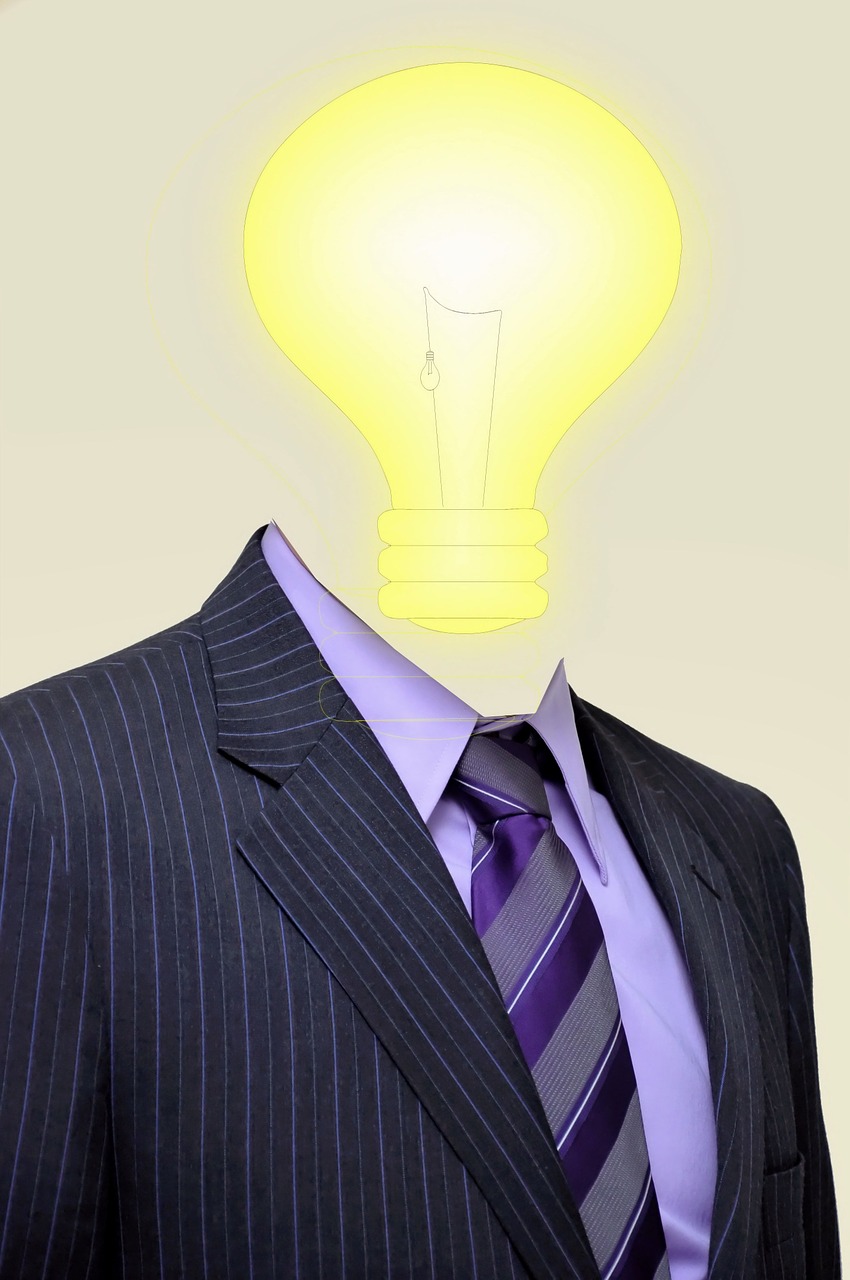 light businessman idea free photo