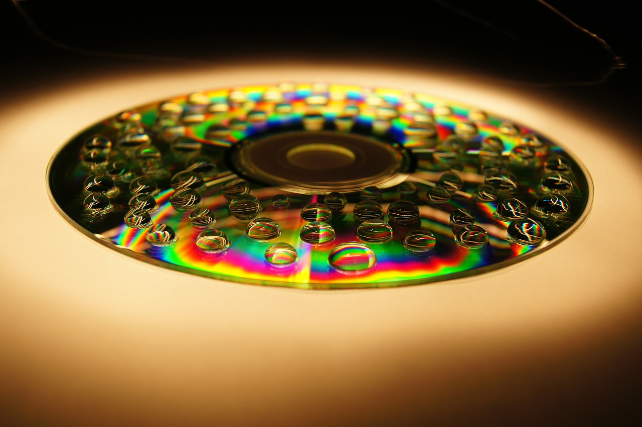 light rainbow cd free photo