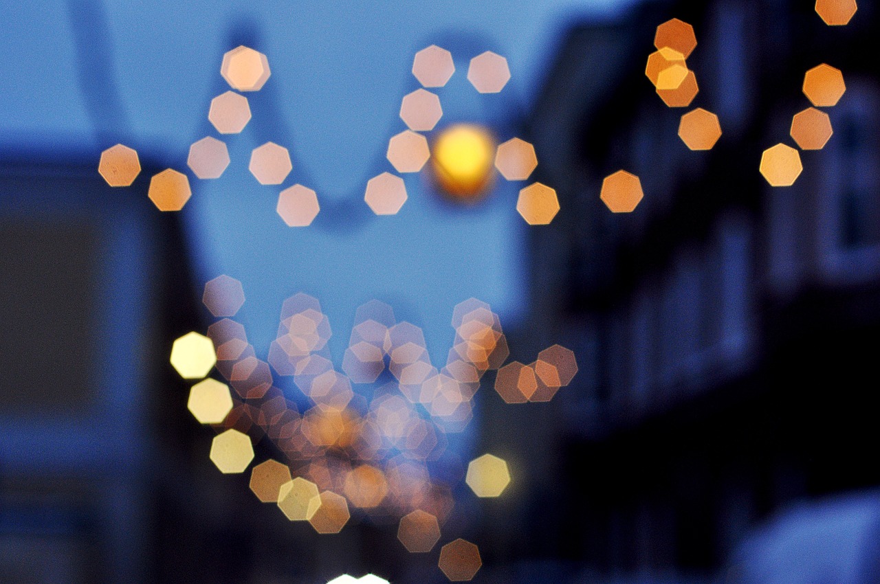 light bokeh night free photo