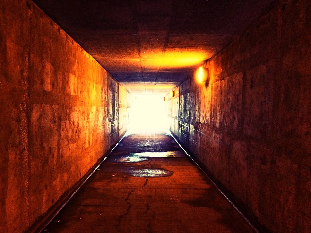 light tunnel corridor free photo
