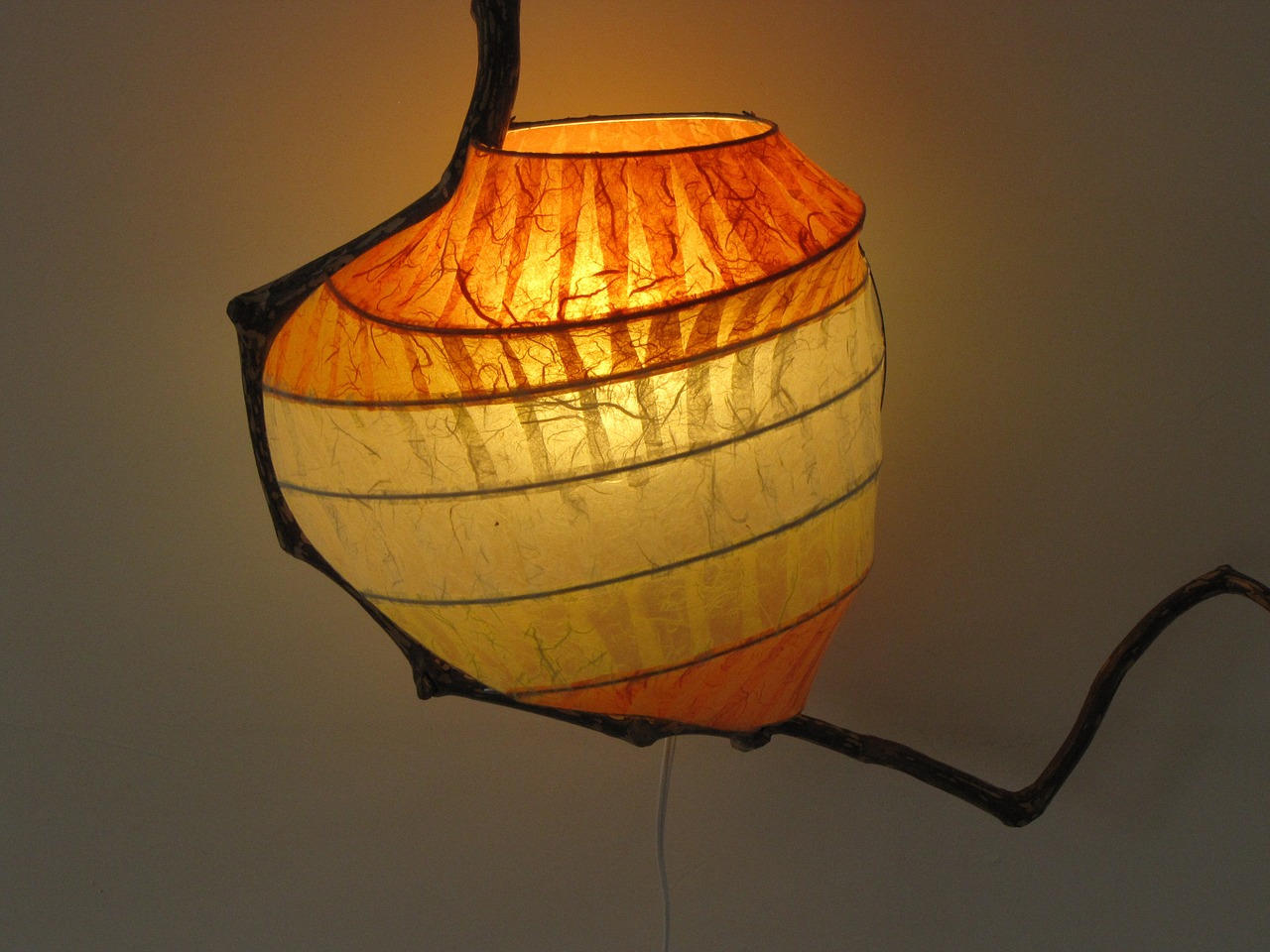 light art lamp natural materials free photo
