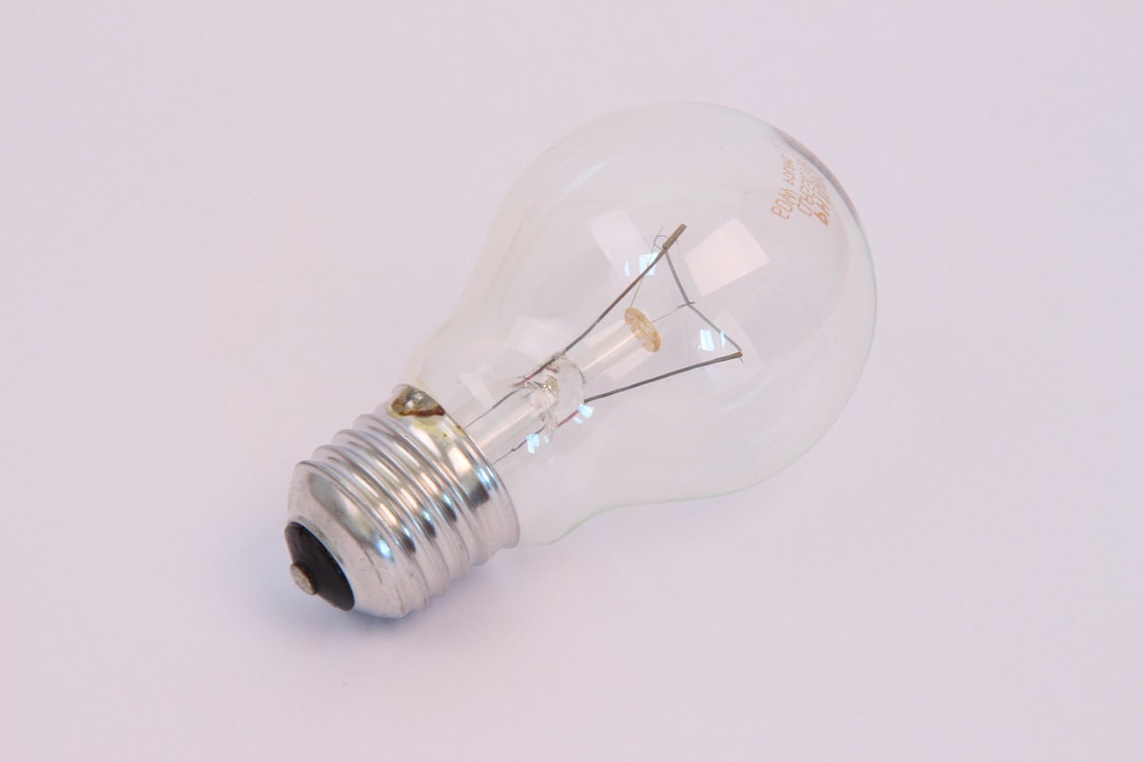 light bulb lying front free photo