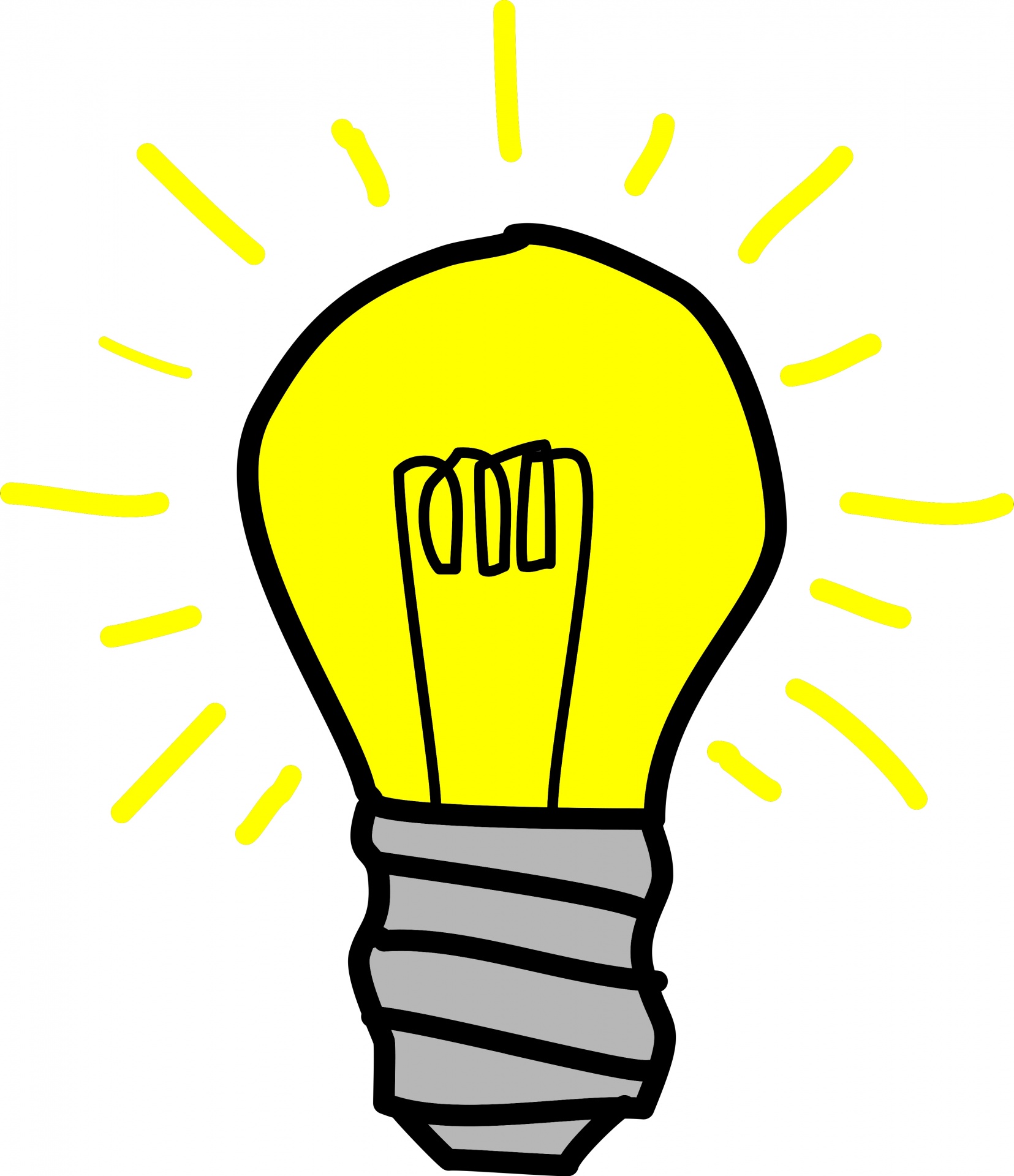 Bulb,light,lightbulb,cartoon lamp,sketch - free image from 