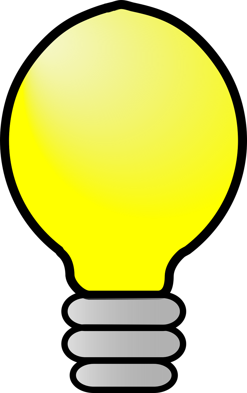 light bulb yellow simple free photo
