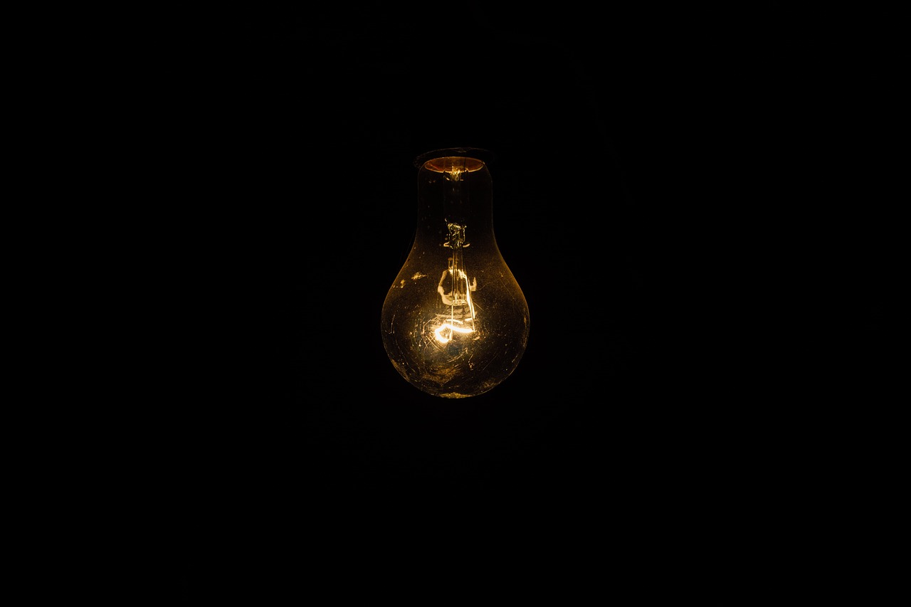 light bulb lights dark free photo