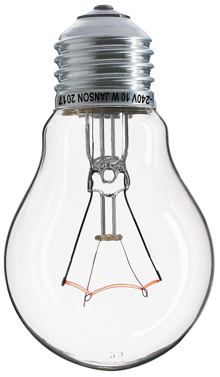 light bulb filament glows free photo