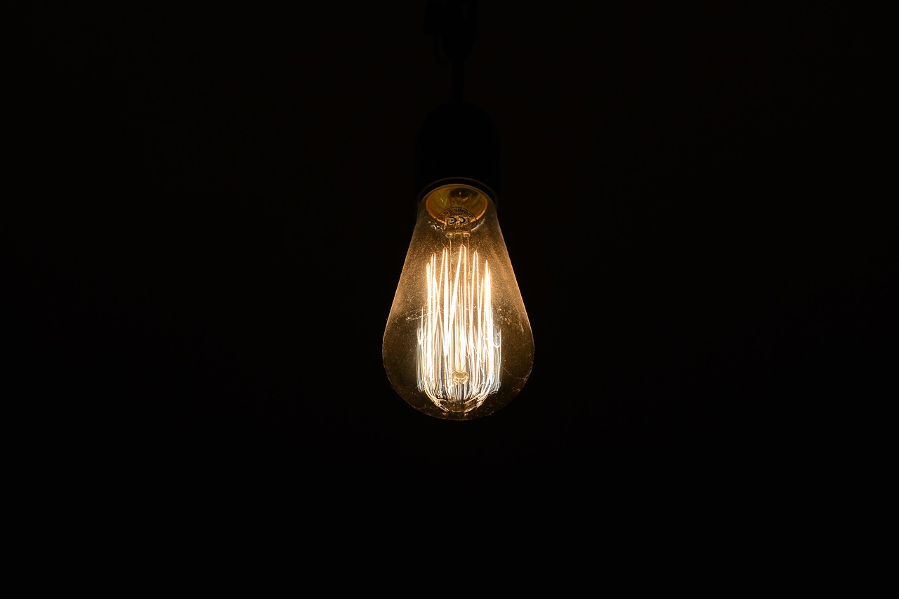 light bulb light abstract free photo
