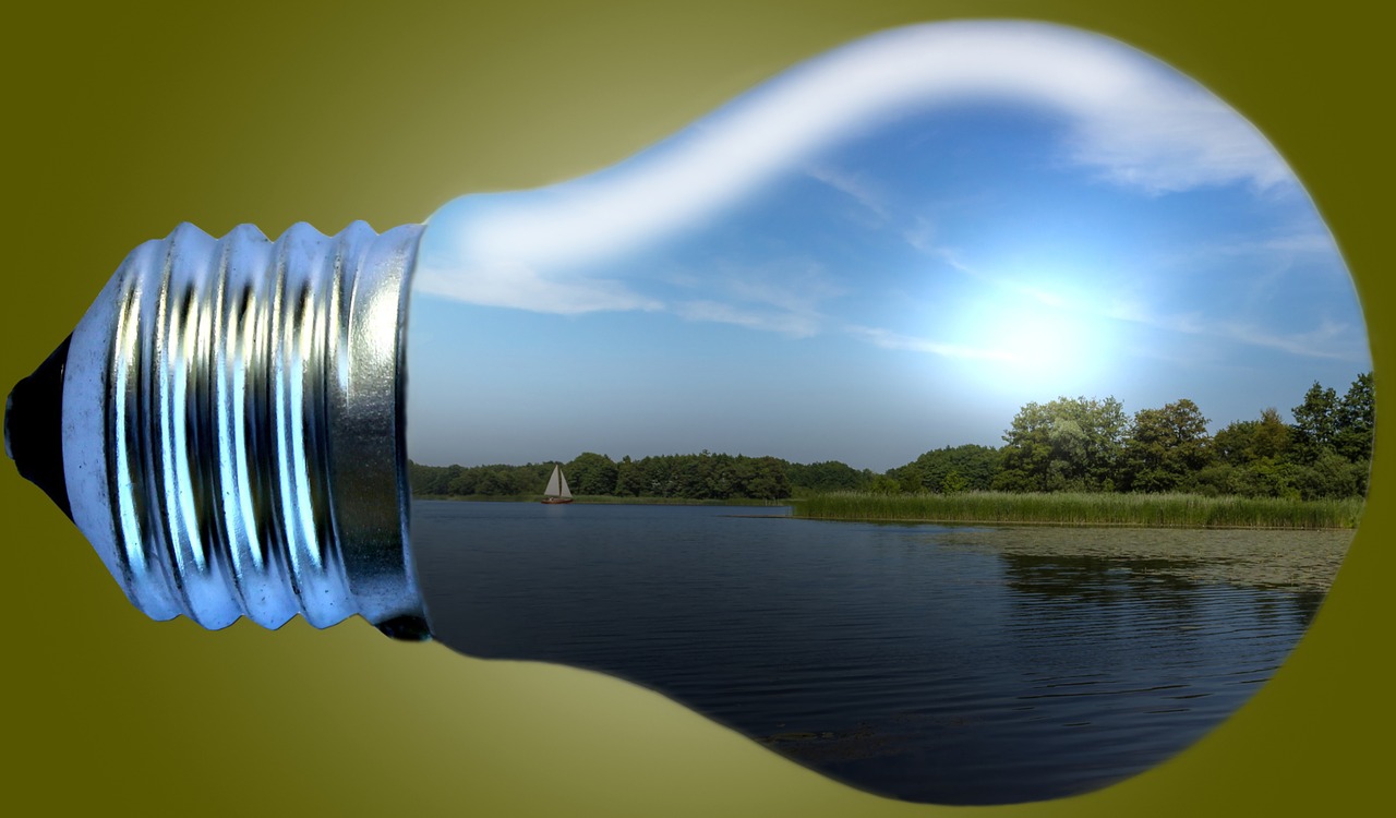 light bulb  landscape  water free photo