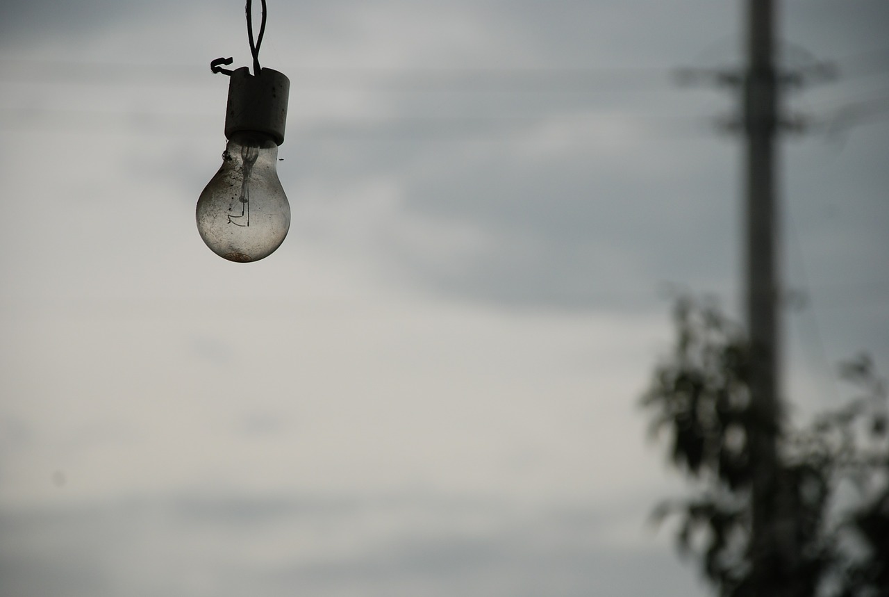 light bulb depression grey free photo