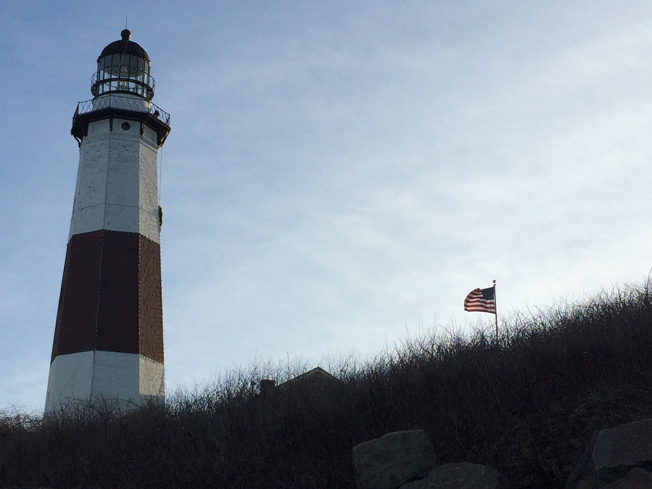 light house american flag american free photo