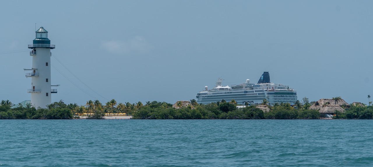 light house cruise ship belize free photo