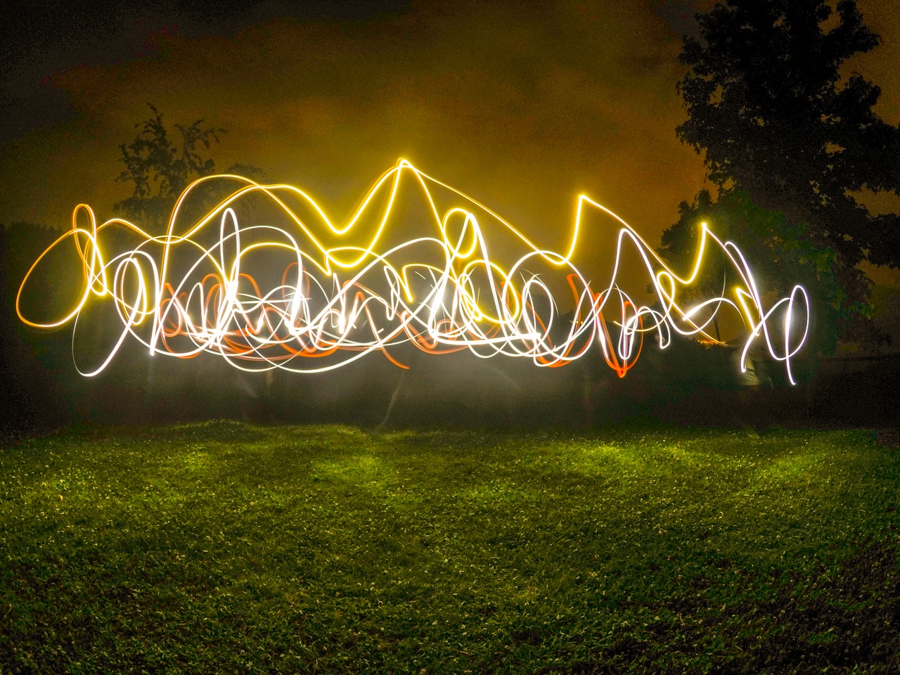 light painting night nature free photo