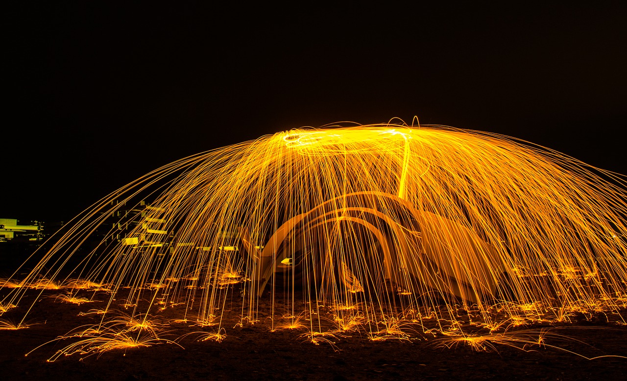 light painting color sparks free photo