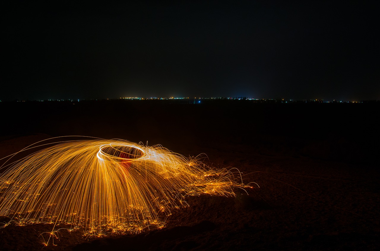 light painting color sparks free photo