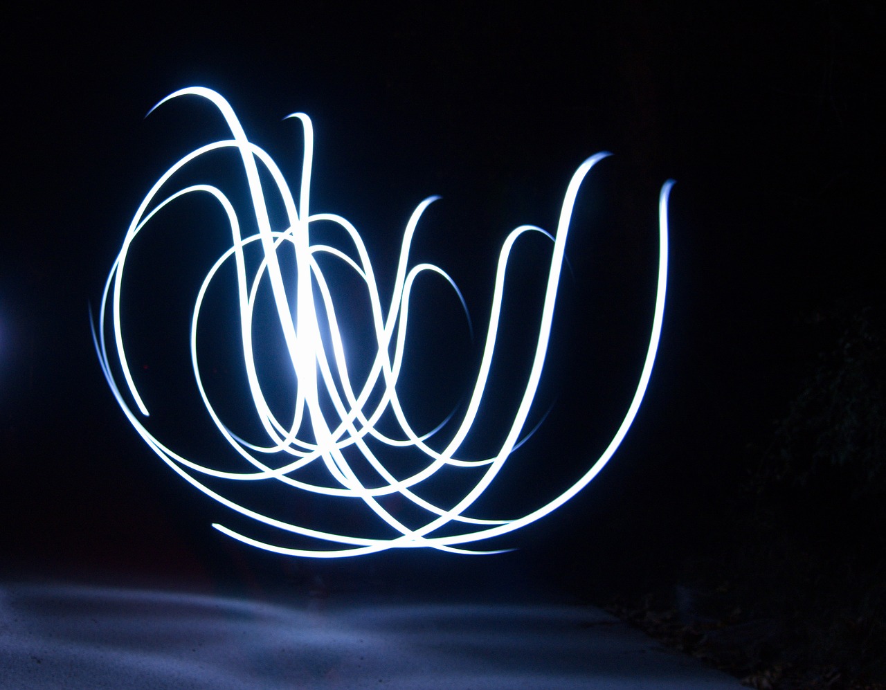 light painting  night  art free photo