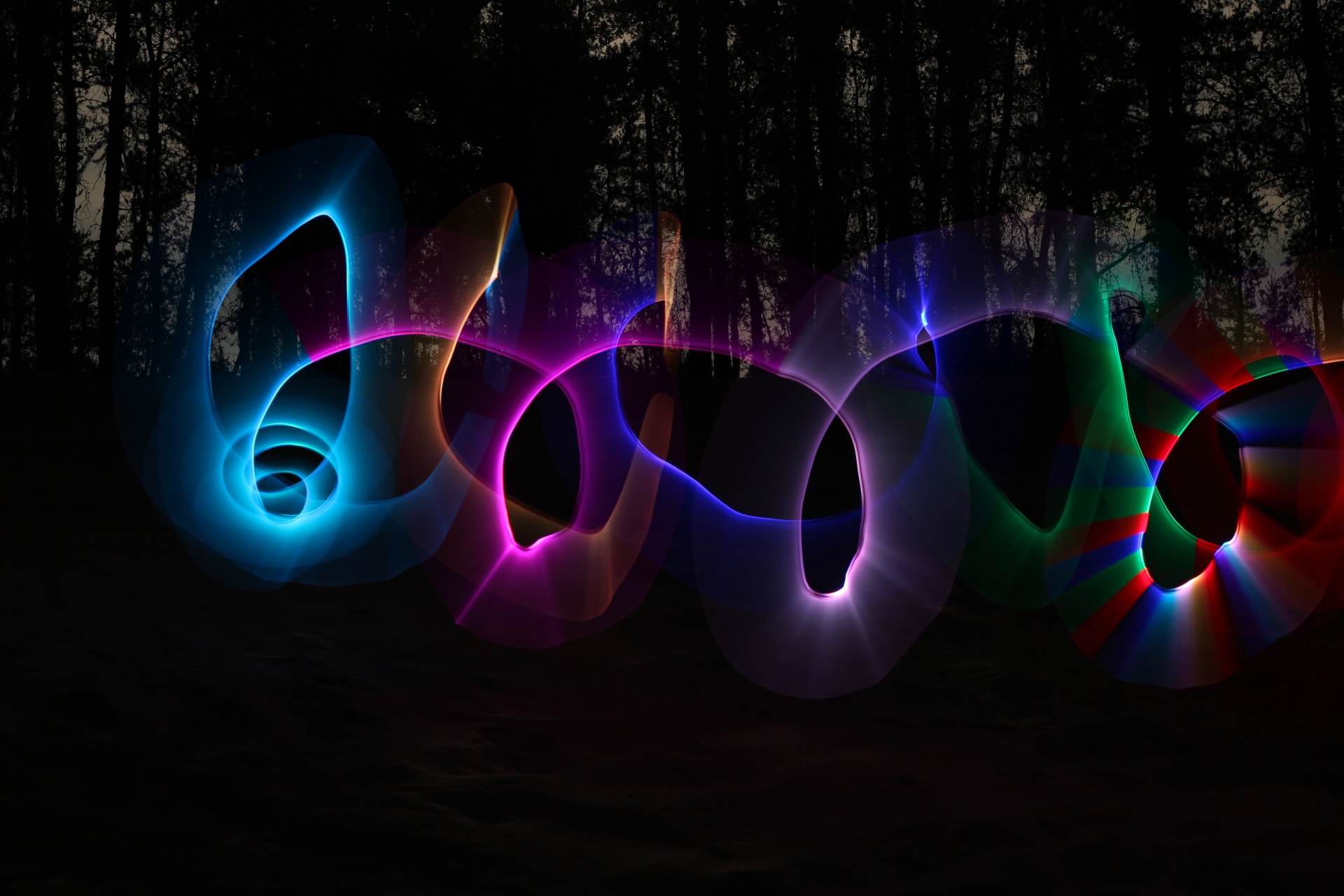 light painting electric free photo