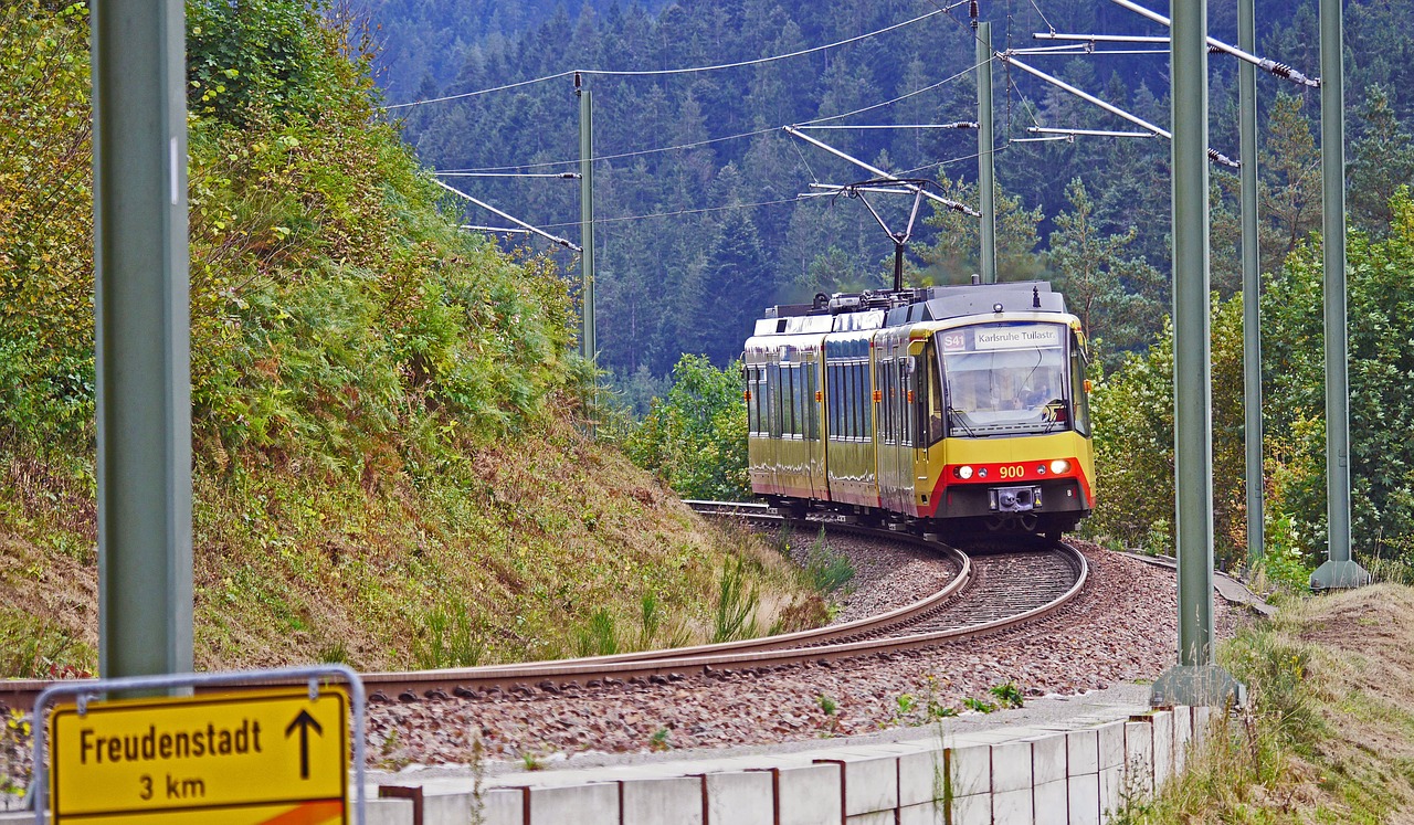 light rail railway line northern black forest free photo