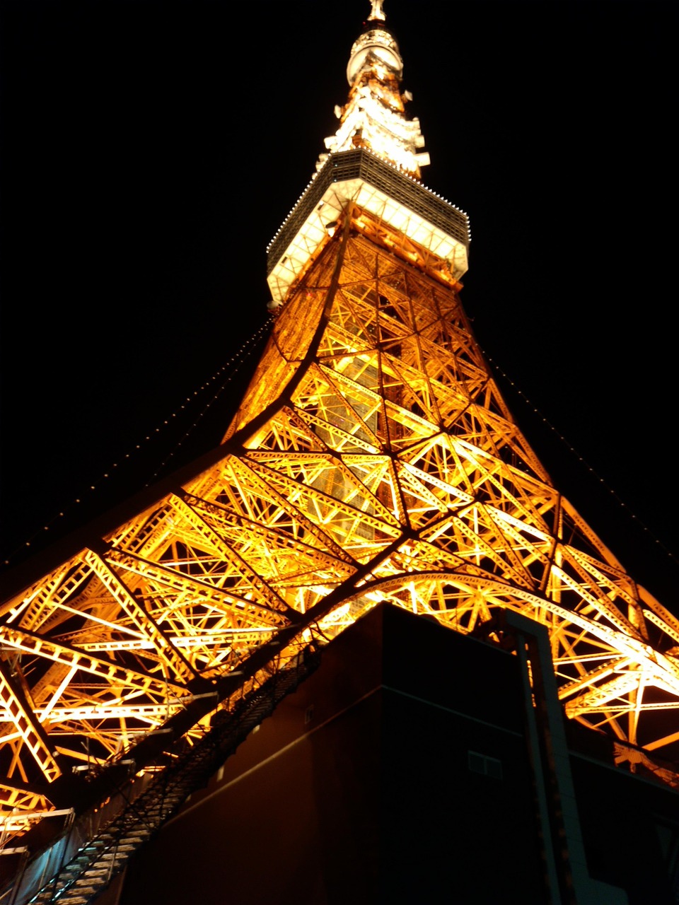 light up tower night view free photo