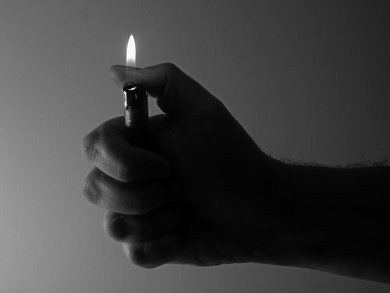 lighter flame hand free photo