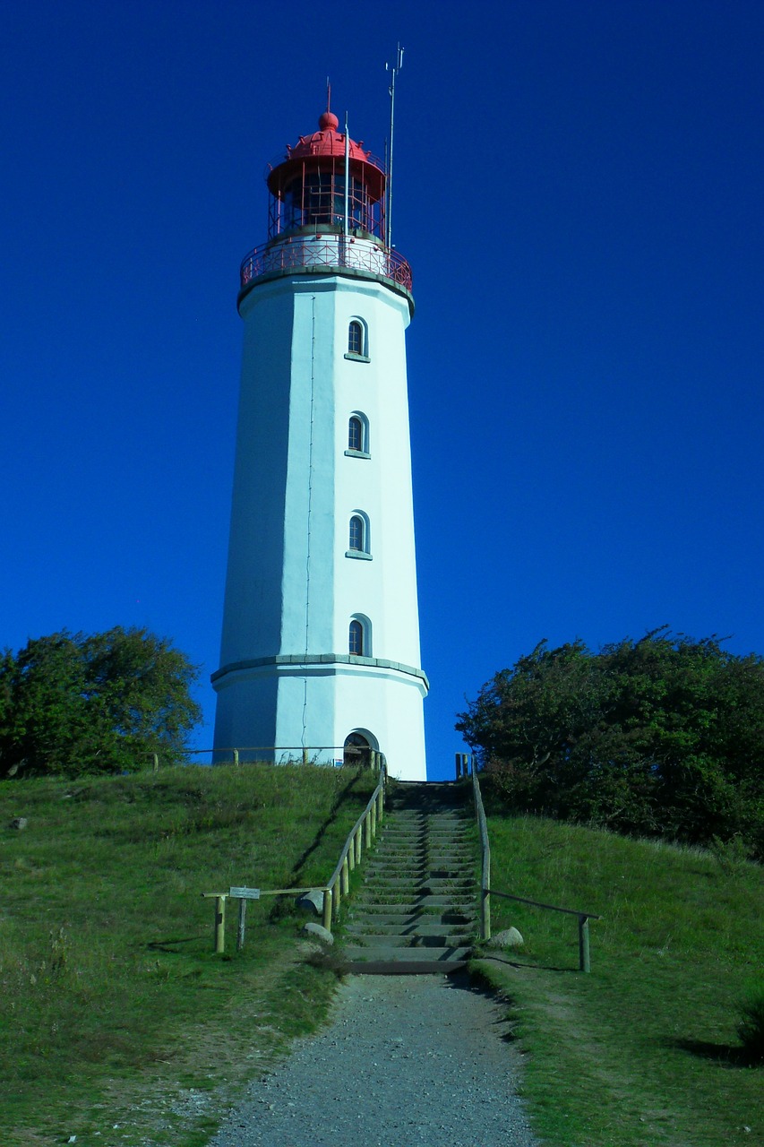 lighthouse hiddensee baltic sea free photo