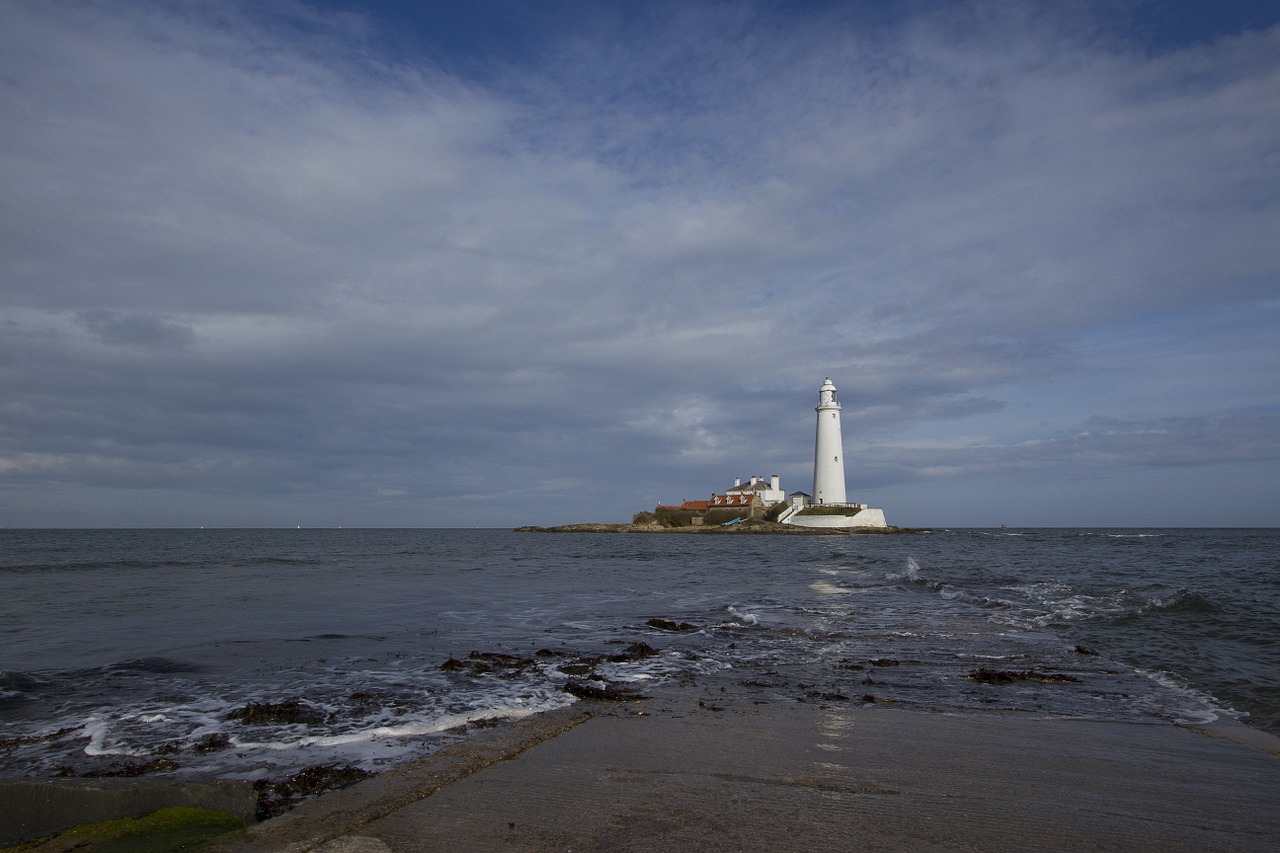 lighthouse st marys coast free photo