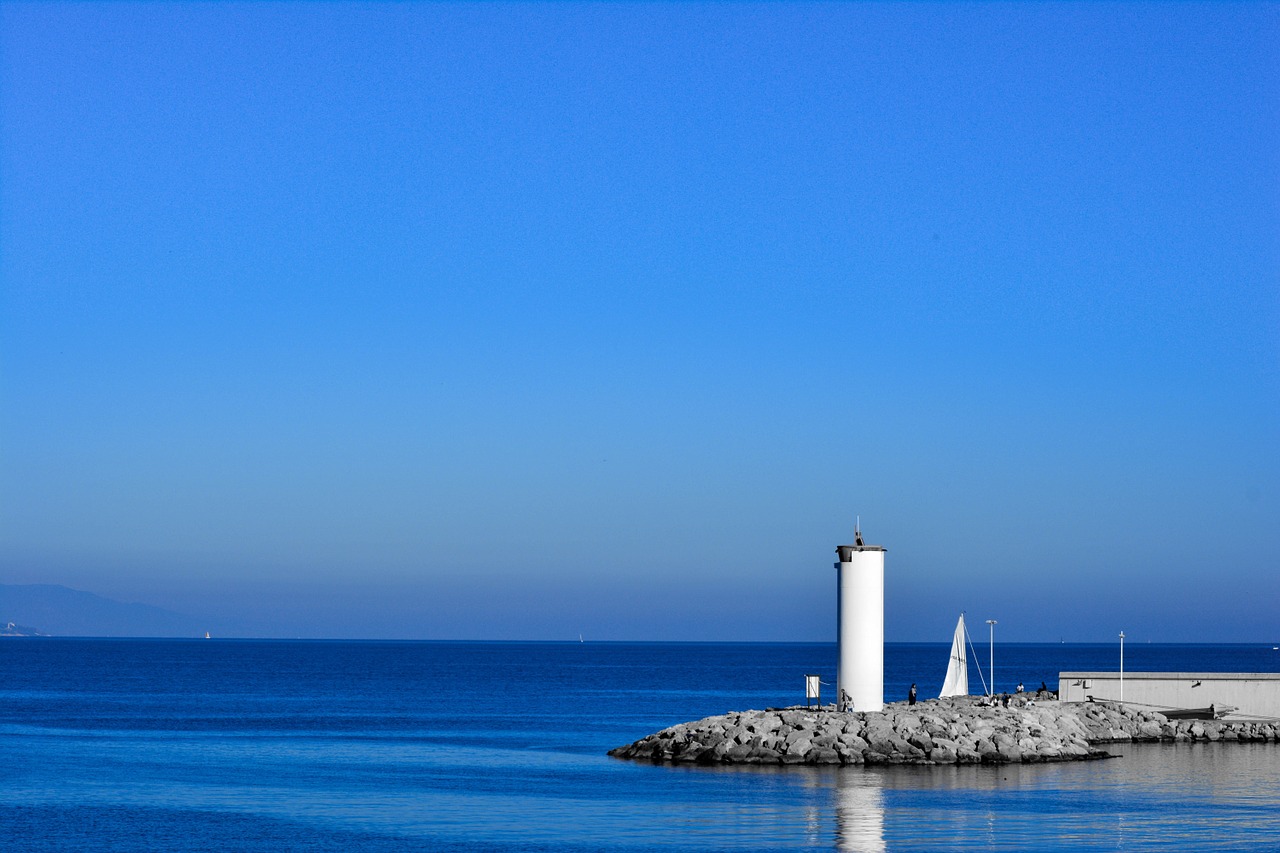 lighthouse breakwater mooring free photo