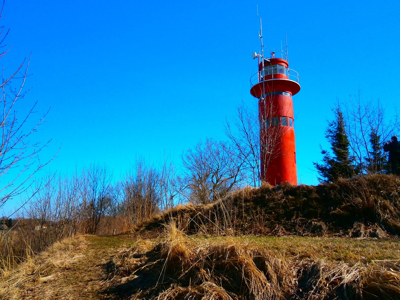 lighthouse sky spring free photo