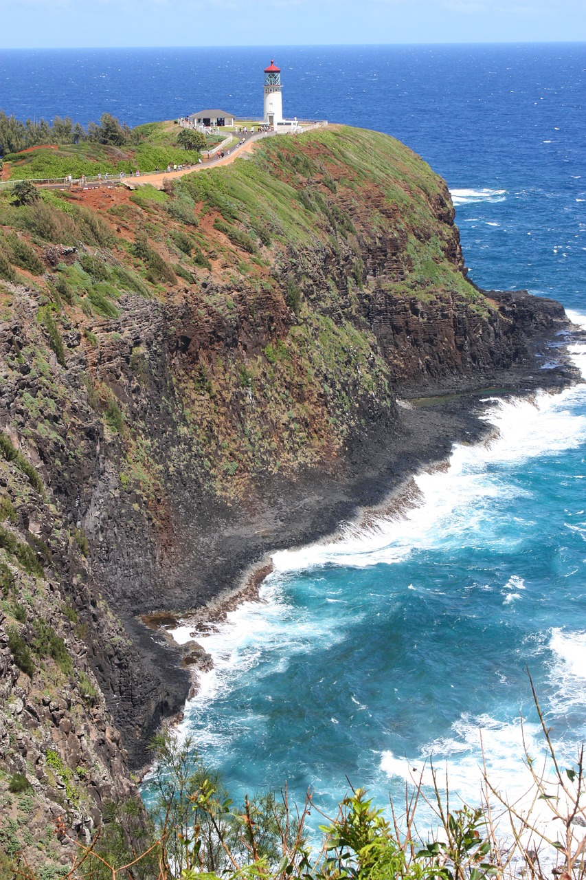 lighthouse headland hawaii free photo