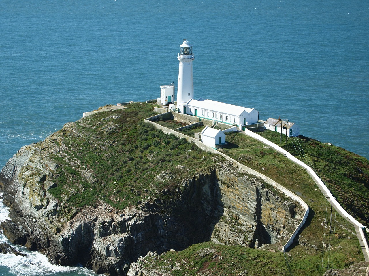 lighthouse north wales southstack free photo