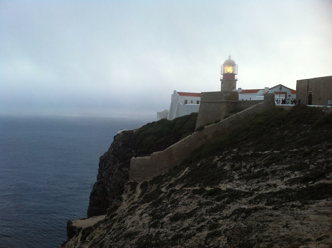 lighthouse effect of light sea free photo