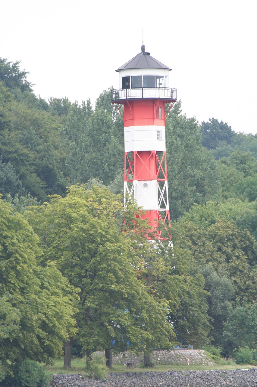 lighthouse elbe river free photo