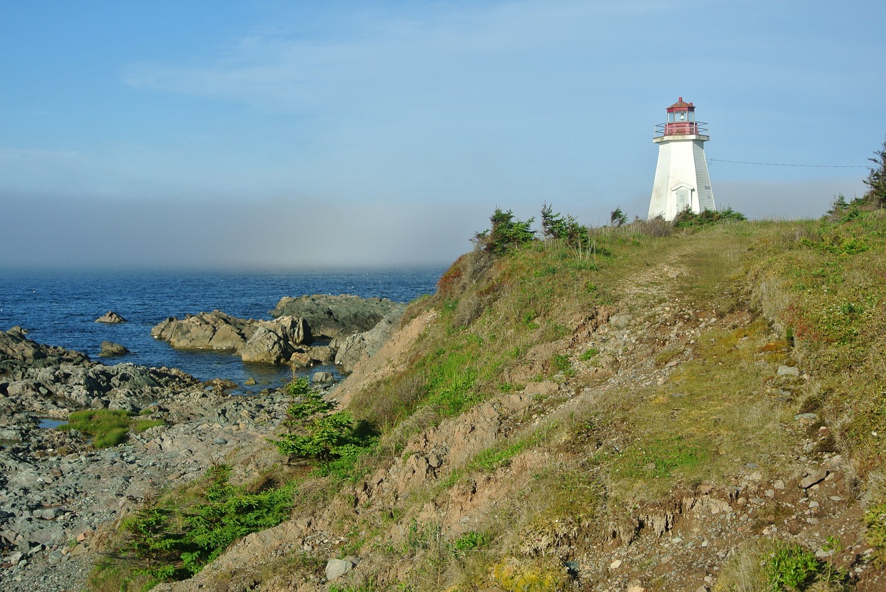 lighthouse cape breton island gabarus free photo