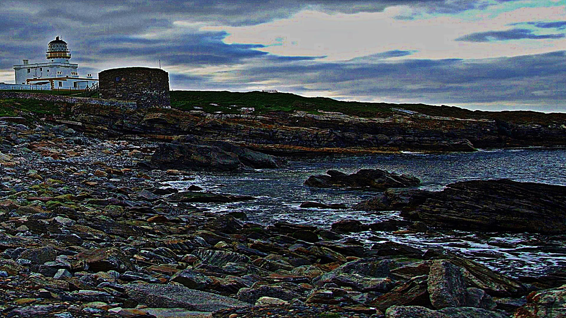 lighthouse scotland sea free photo