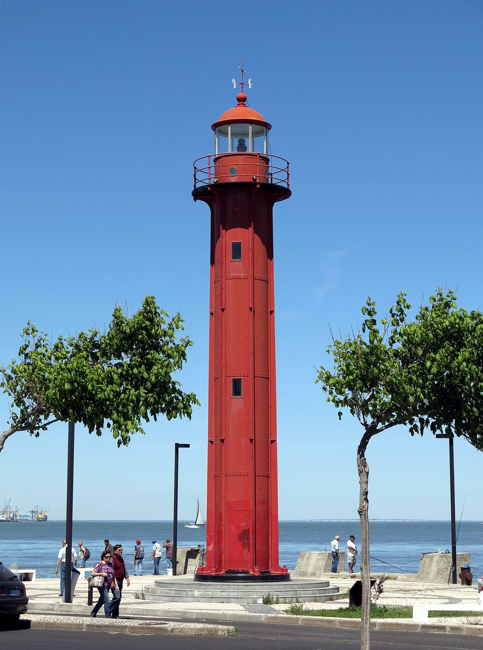 lighthouse lisbon sea free photo