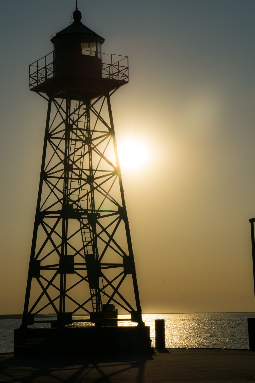 lighthouse sea port free photo