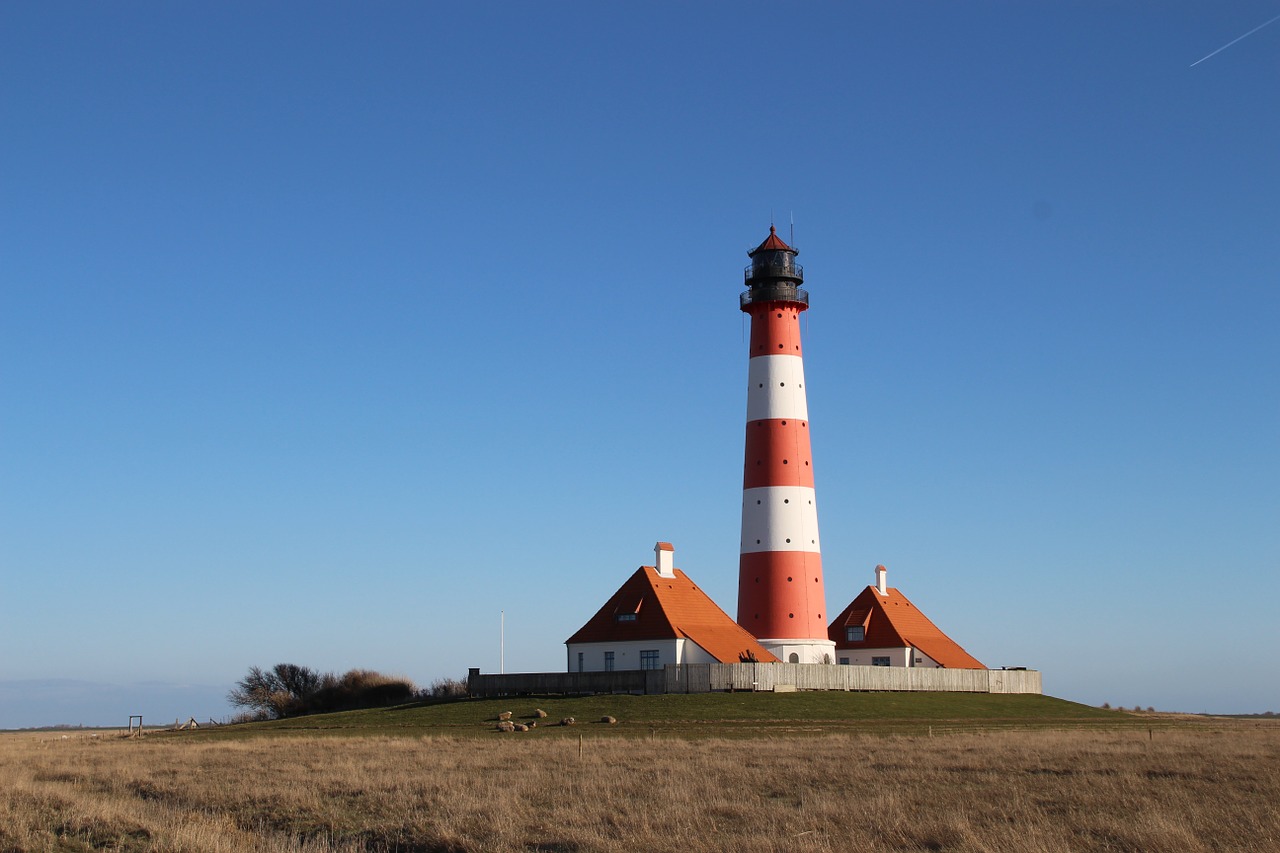 lighthouse westerhever eiderstedt free photo