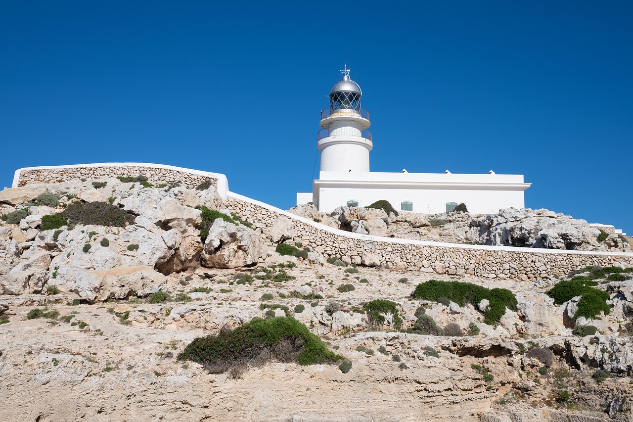 lighthouse menorca stones free photo