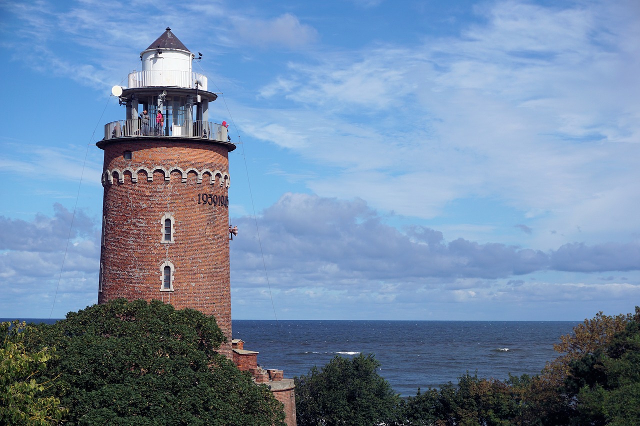 lighthouse kołobrzeg baltic sea free photo