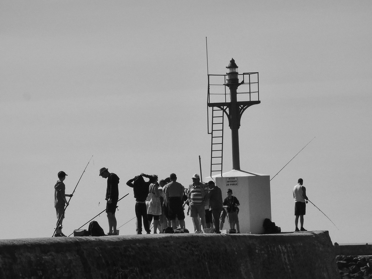 lighthouse fishermen sea free photo