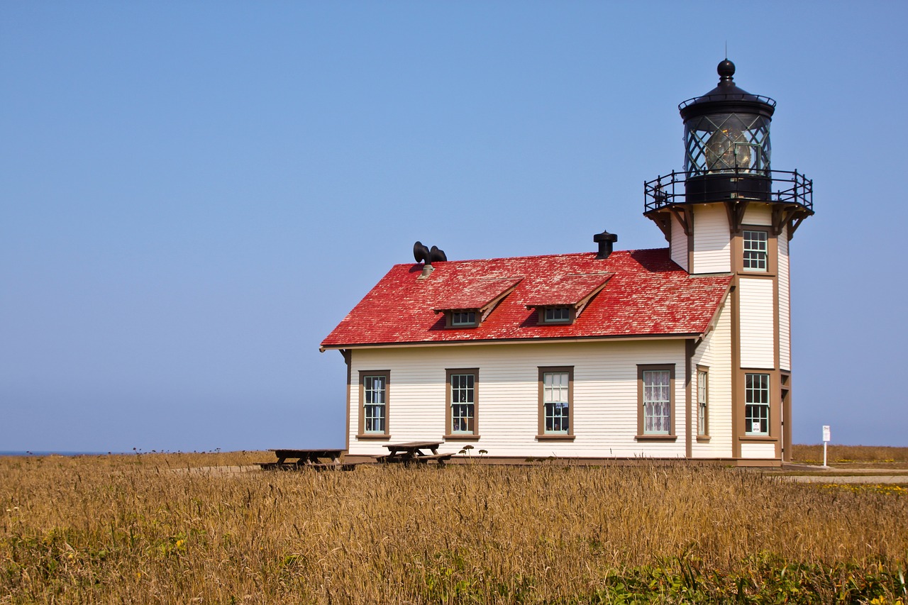 lighthouse california coast landmark free photo